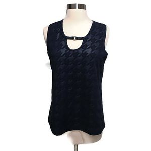 Belah & Codey textured top blue sleeveless tank m